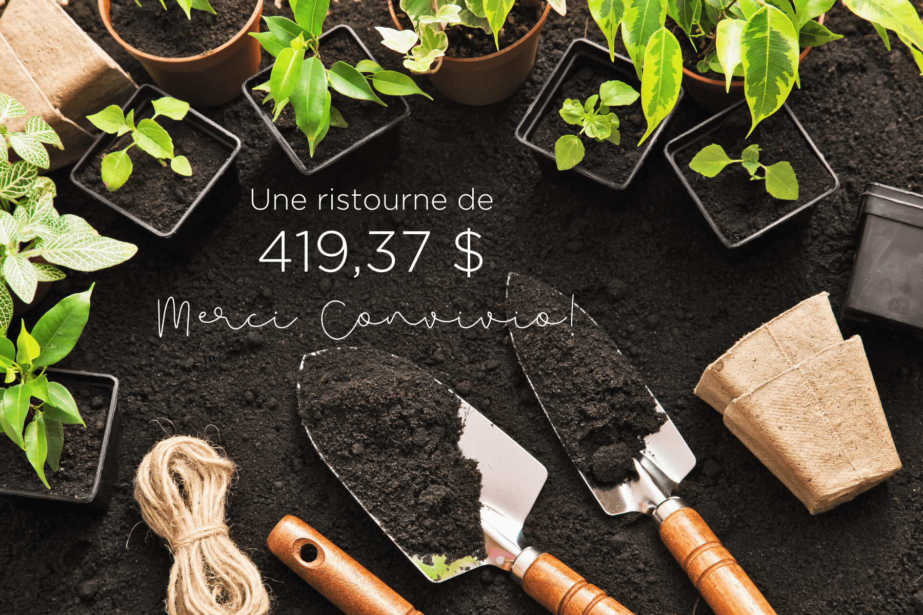 Une ristourne pour le jardin collectif École L'Eau Vive